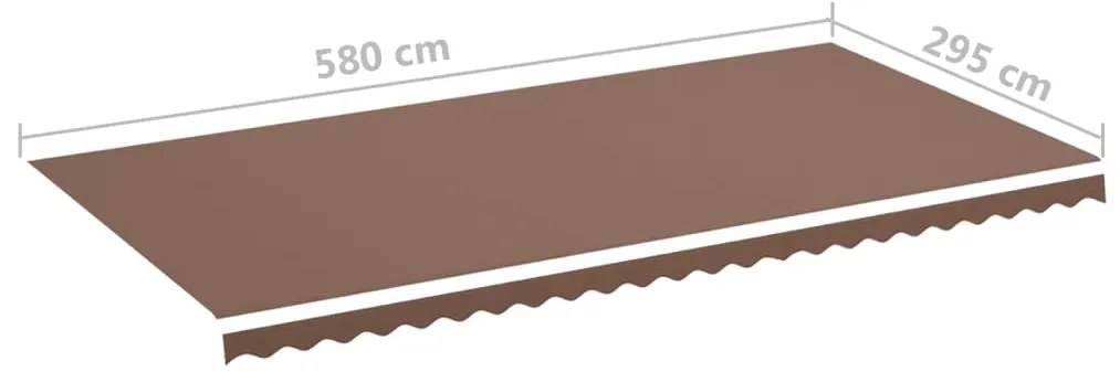 Tecido de substituição para toldo 6x3 m castanho