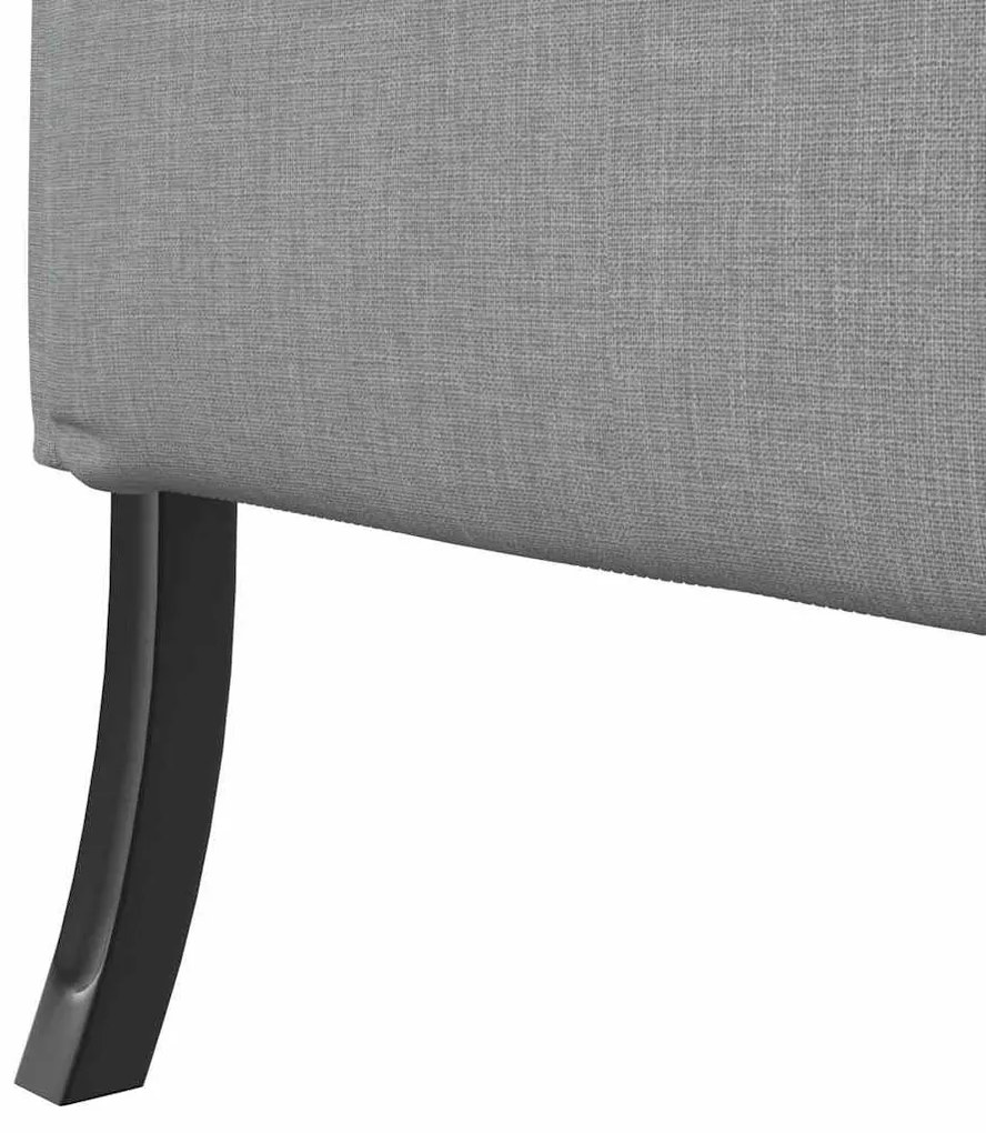 Sofá com Costas Altas Cinza Claro 109x56x121 cm Tecido