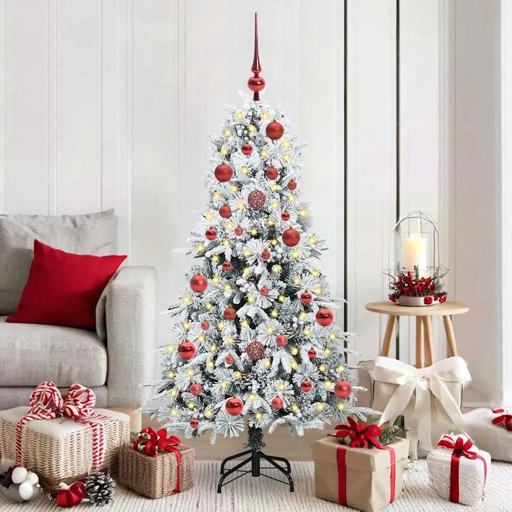 vidaXL Árvore de Natal Articulada Artificial Branco 150 cm PE e PVC
