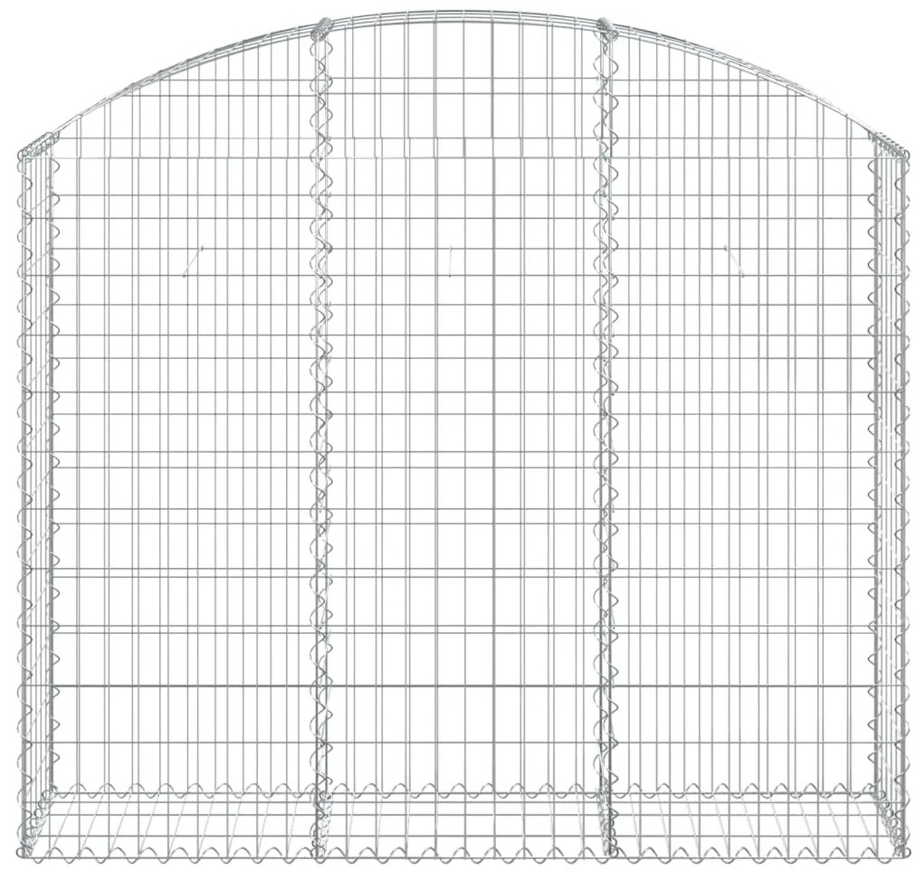 Cesto gabião arqueado 150x30x120/140 cm ferro galvanizado