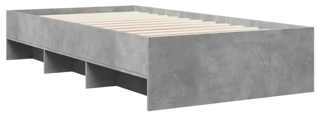 Estrutura de cama 90x190 cm derivados de madeira cinza cimento