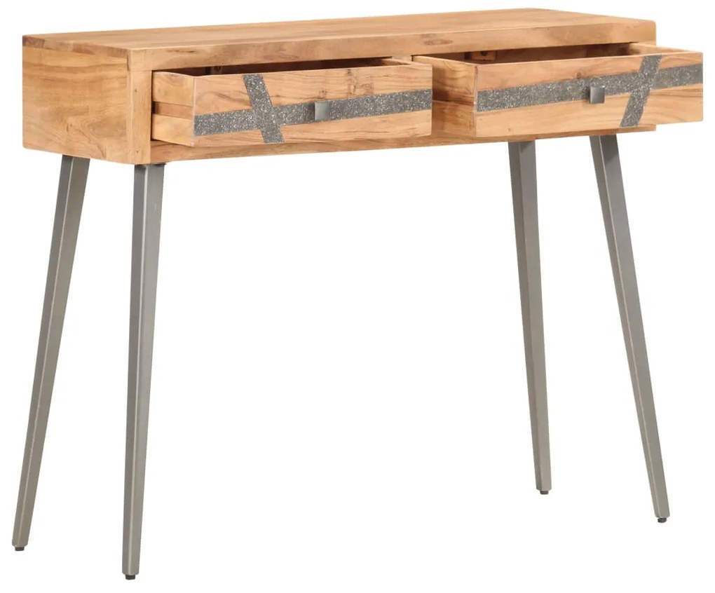 Mesa consola 90x30x75 cm madeira de acácia maciça
