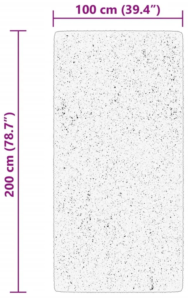 Tapete pelo curto macio lavável HUARTE 100x200cm verde-floresta