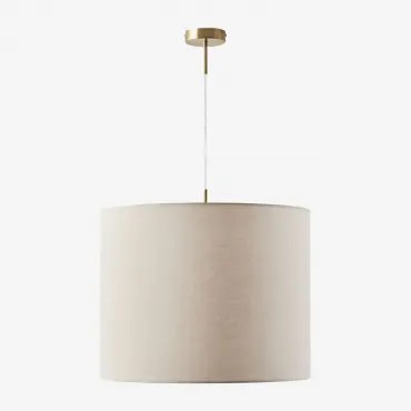 Lâmpada De Teto Suspensa Em Tecido Arlina Branco Partido Ø50 Cm - ↑40 Cm Arlina & Dourado - Transparente - Sklum