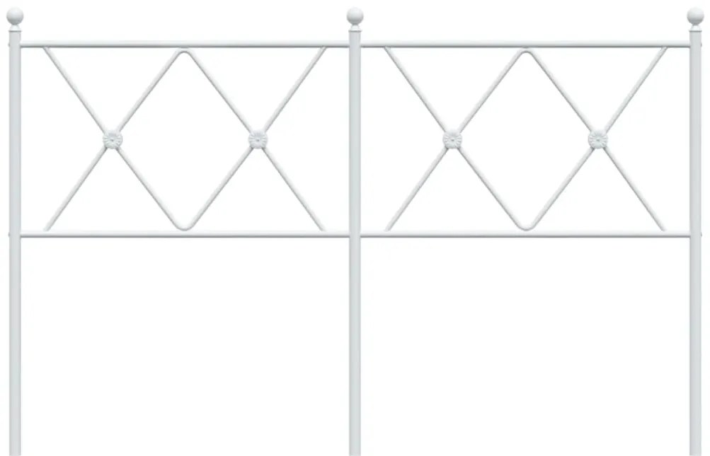 Cabeceira de cama 137 cm metal branco