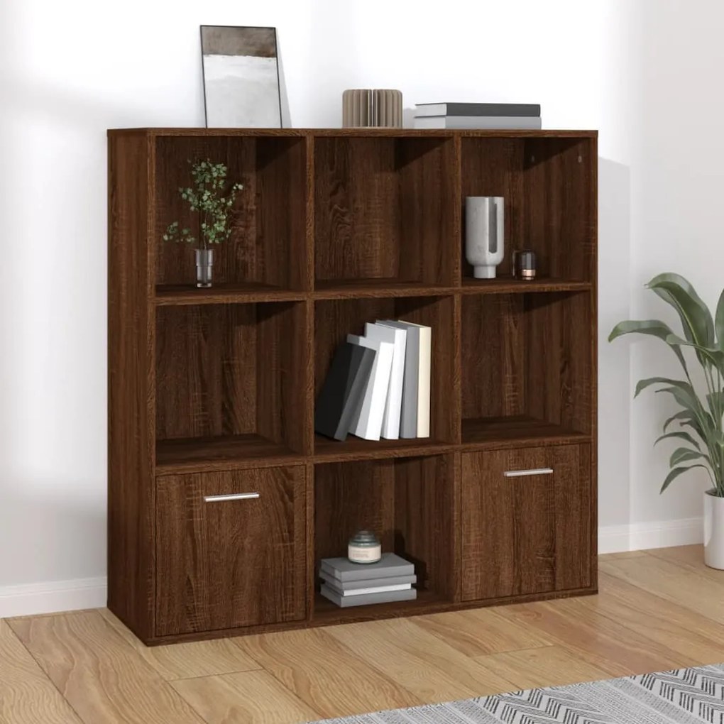 vidaXL Estante 98x30x98 cm cor carvalho castanho