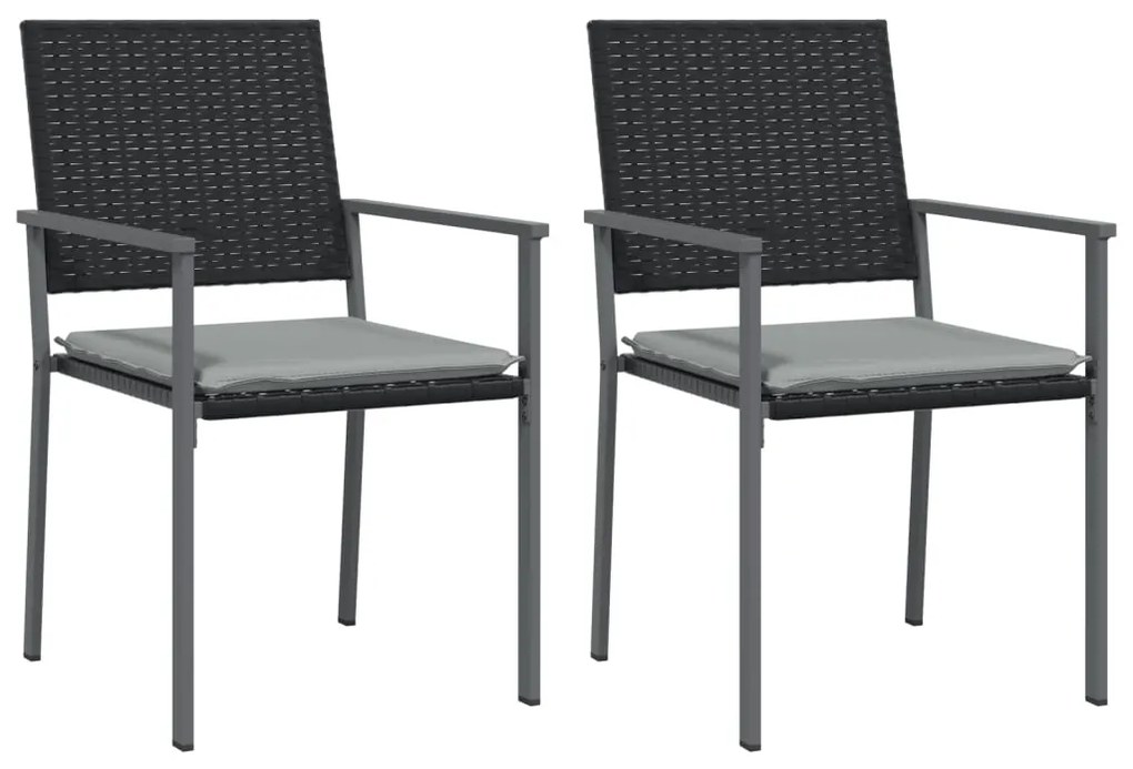 3 pcs conjunto de jantar p/ jardim c/ almofadões vime PE e aço