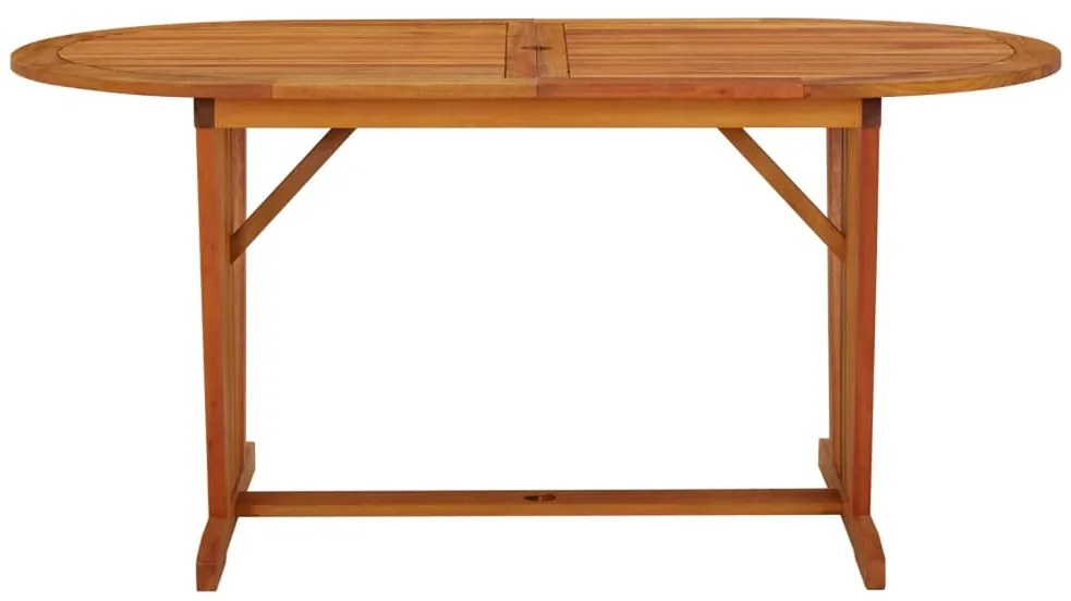 Mesa de jardim 160x85x75 cm madeira de eucalipto maciça
