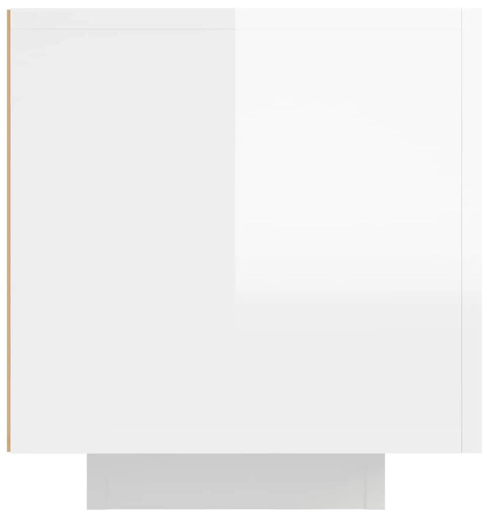 Móvel de TV com luzes LED 160x35x40 cm branco brilhante