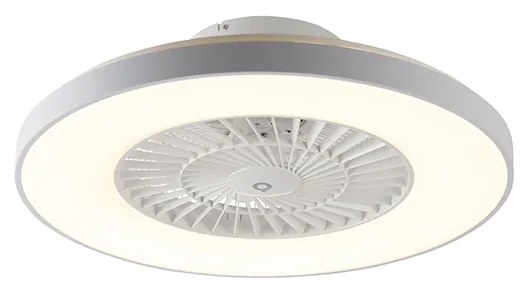 LED Ventilador de teto branco com efeito de estrela regulável - Climo Moderno