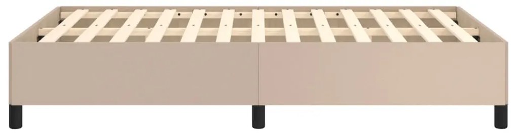 Estrutura de cama sem colchão 120x190cm couro artif. cappuccino