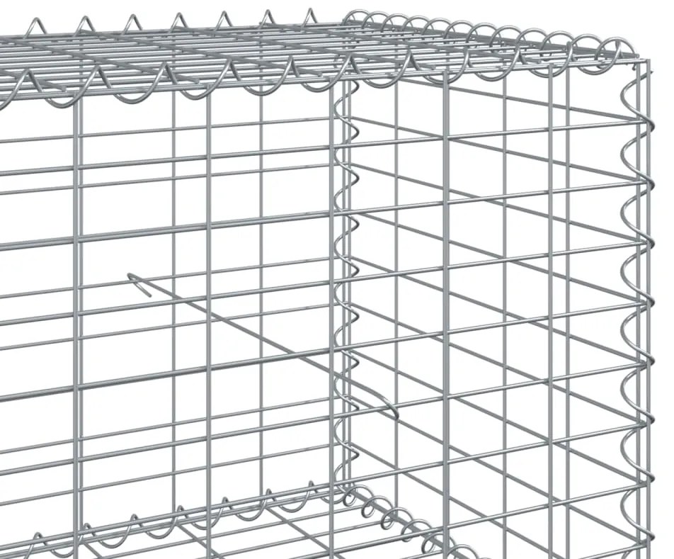 Cesto gabião com cobertura 200x100x50 cm ferro galvanizado