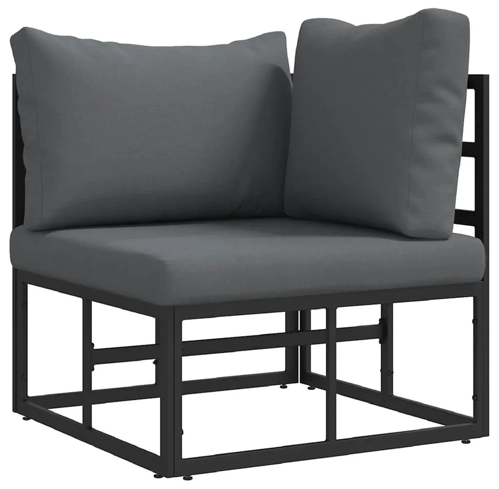 Conjunto de Sofá de Jardim 5 pcs Preto 211,5 x 211,5 x 71 cm