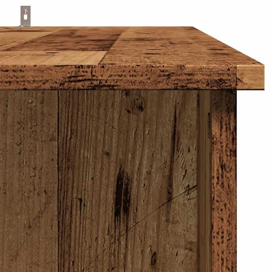 Mesa de bar com prateleiras derivados de madeira madeira velha