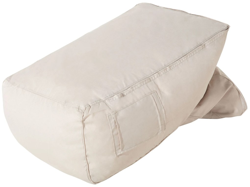 Pufe poltrona creme SIESTA Beliani