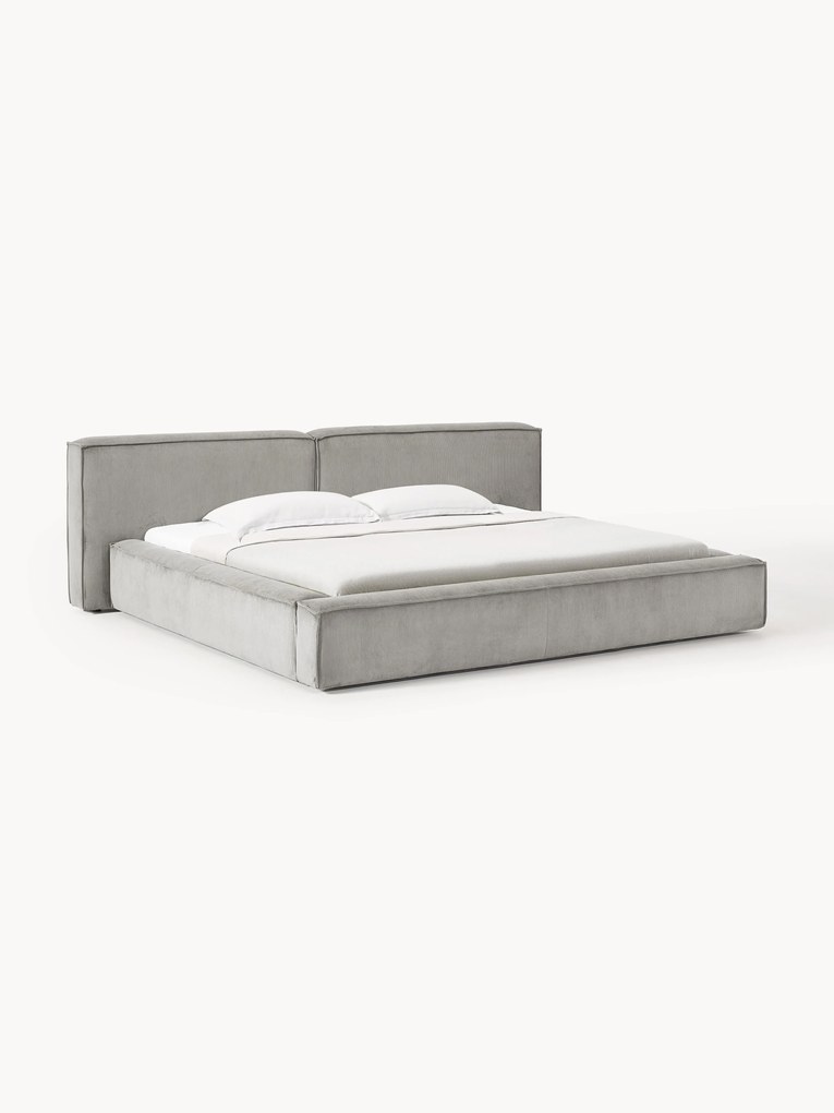 Corduroy Upholstered Bed Lennon with Storage Space