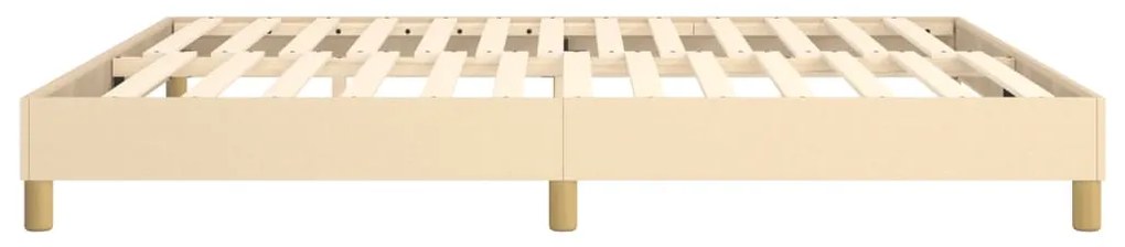 Estrutura de cama sem colchão 180x200 cm tecido cor creme