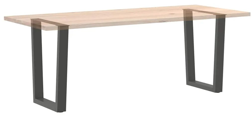 Pés para mesa de jantar em V, 2 peças, antracite, 70x(72-73,3) cm, aço