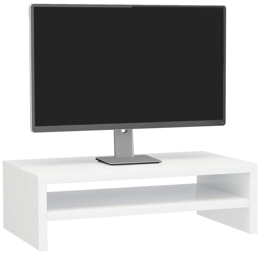 Suporte para Monitor com Prateleira de Arrumação de 42 cm - Branco Bri