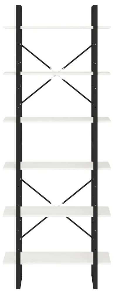 Estante alta 80x30x210 cm madeira de pinho maciça branco