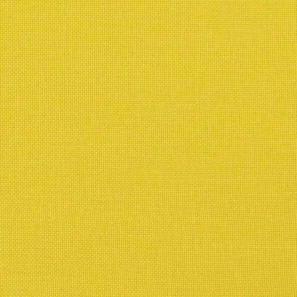 Sofá Seiva - De 3 Lugares - Em Tecido - Cor Amarelo - Assento, Apóios