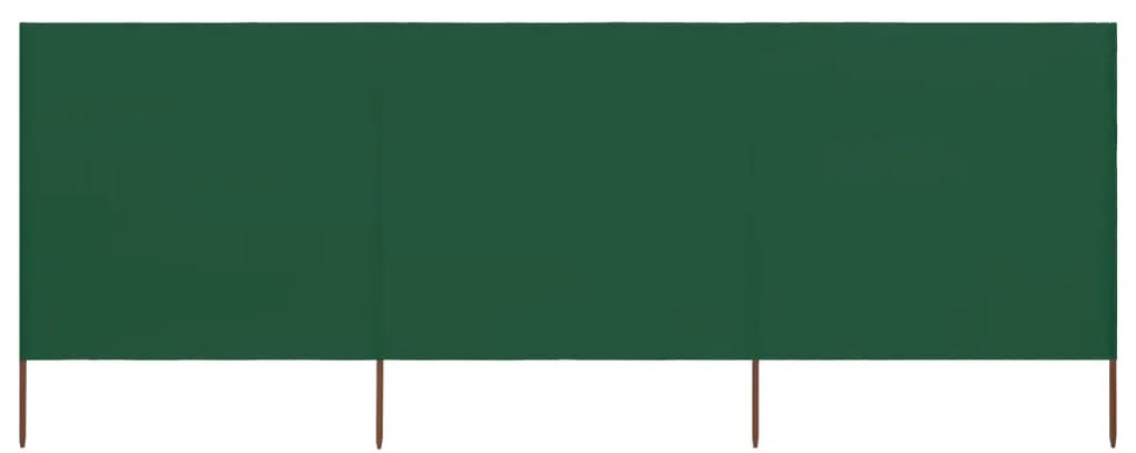 Para-vento com 3 painéis em tecido 400x160 cm verde