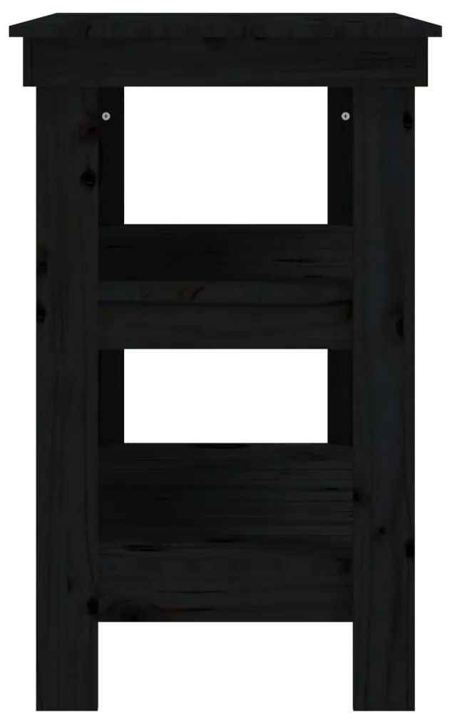 Bancada de trabalho 78,5x50x80 cm pinho maciço preto