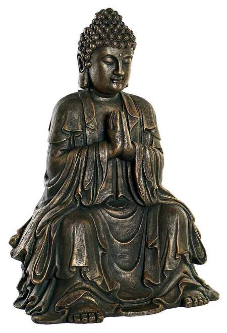 Figura Decorativa DKD Home Decor Fibra de Vidro Buda Acabamento envelhecido (47.7 x 33 x 68 cm)