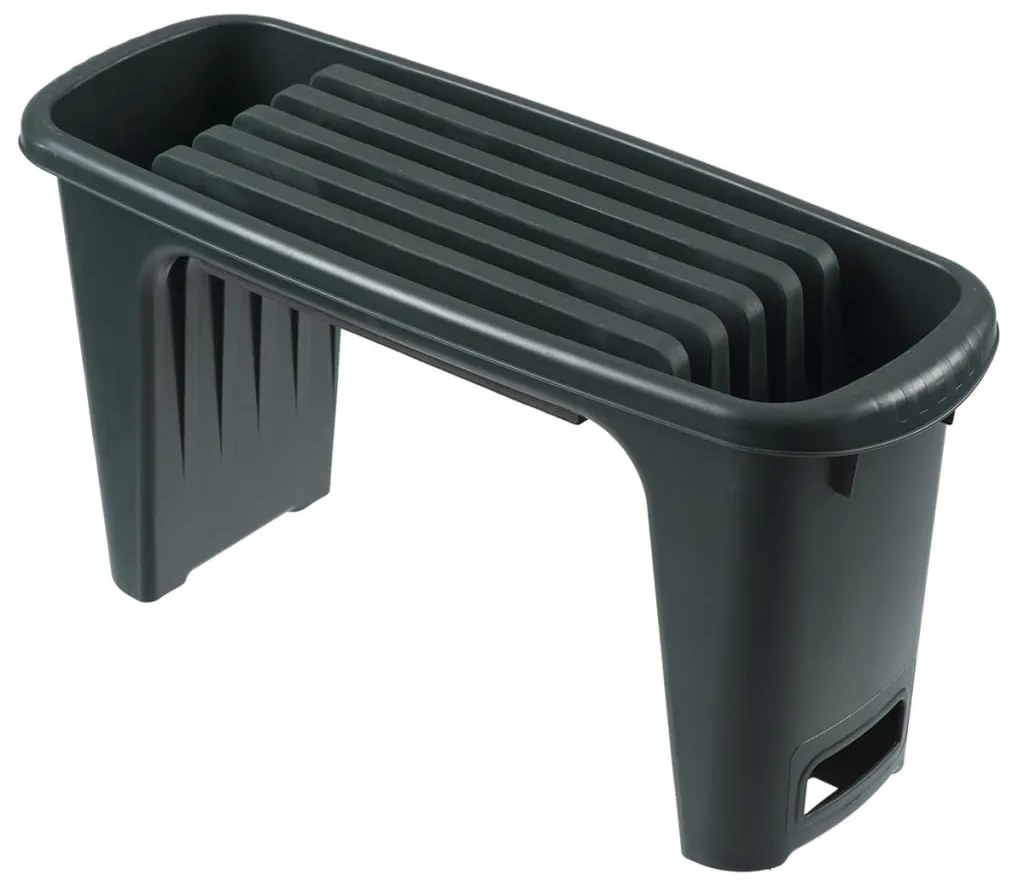 409326 Nature Tamborete de jardim 2-em-1 65,5x25x34 cm verde