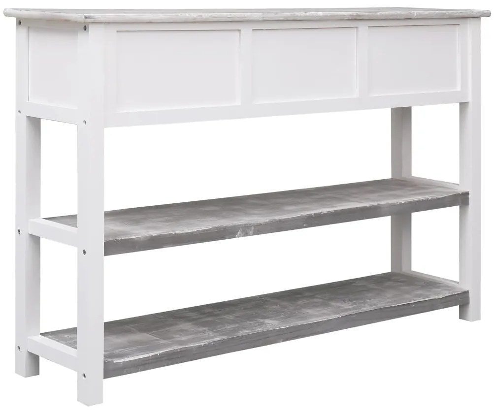 Aparador estilo antigo 115x30x76 cm madeira cinzento