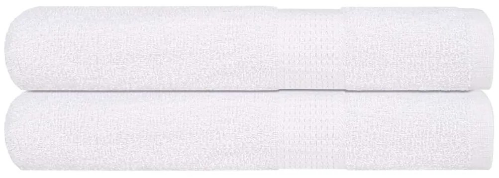 vidaXL Toalhas 2 pcs FROGN 100x200 cm 100% algodão branco