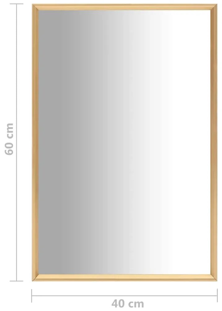 Espelho 60x40 cm dourado