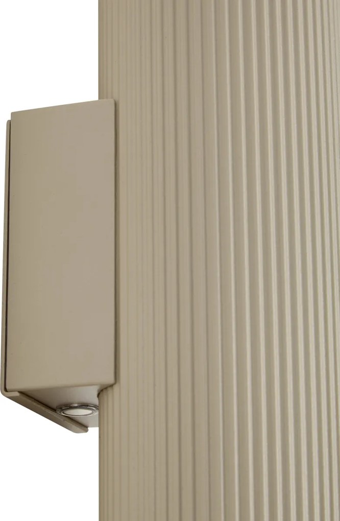 Japandi wandlamp taupe incl. LED 3-staps dimbaar in Kelvin en oplaadbaar - Ribelle