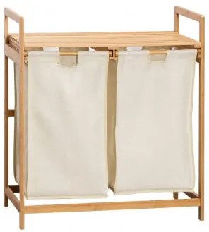 Cesta para Roupa em Bambu Joesh Branco & ↑85 cm - Sklum