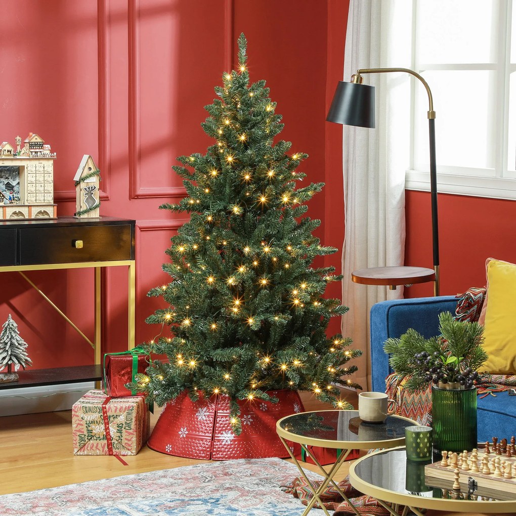 Árvore de Natal 150 cm Árvore de Natal Artificial com 220 Luzes LED 58