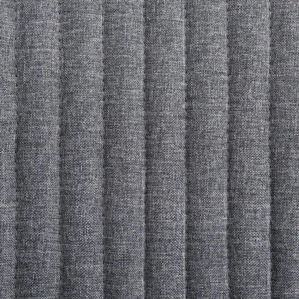 Cadeiras de jantar 4 pcs tecido cinzento-escuro