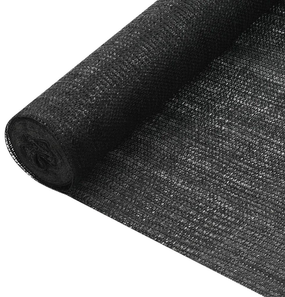 vidaXL Rede de ocultação para privacidade PEAD 75 g/m² 1,2x10 m preto