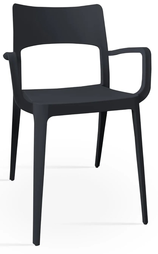 Cadeira Vanity Antracite MR, com braços - Pack 40 unidades