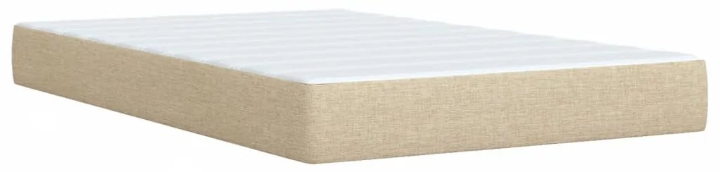 Cama boxspring com colchão 120x190 cm tecido cor creme