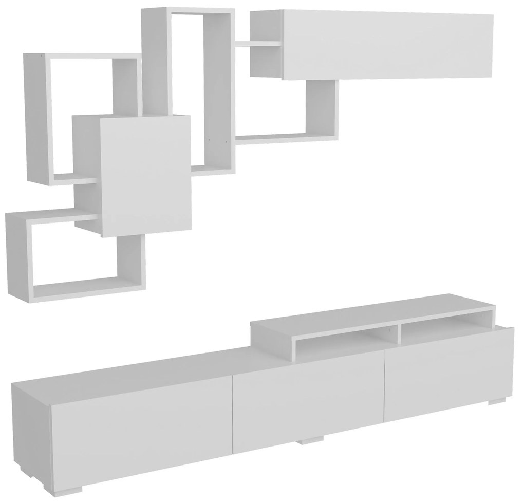 Móvel TV Amor – Branco – 210x30x35 cm