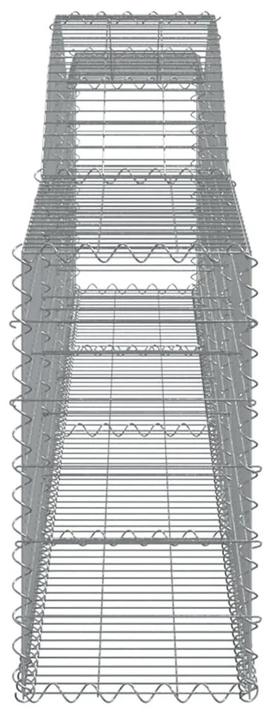 Cestos gabião arqueados 3 pcs 400x30x60/80 cm ferro galvanizado