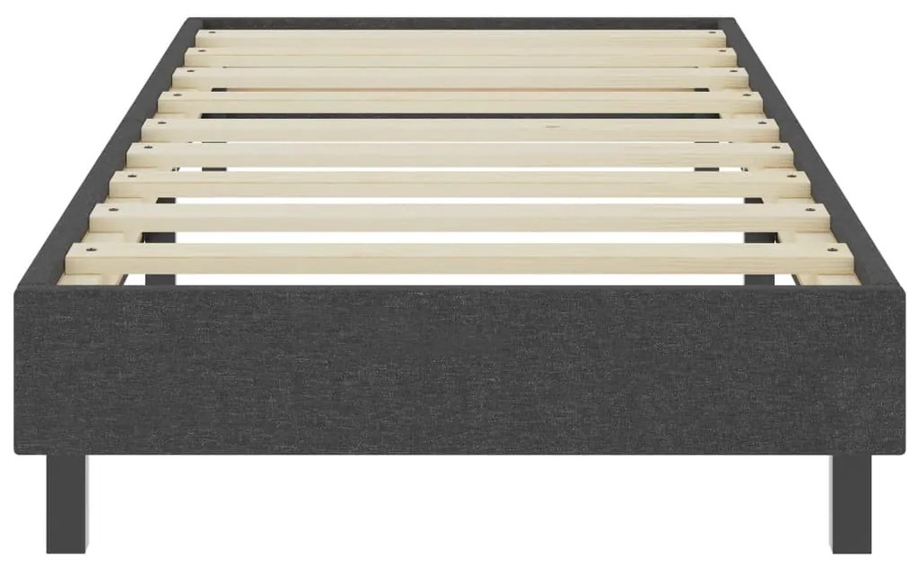 Cama boxspring 90x200 cm tecido cinzento