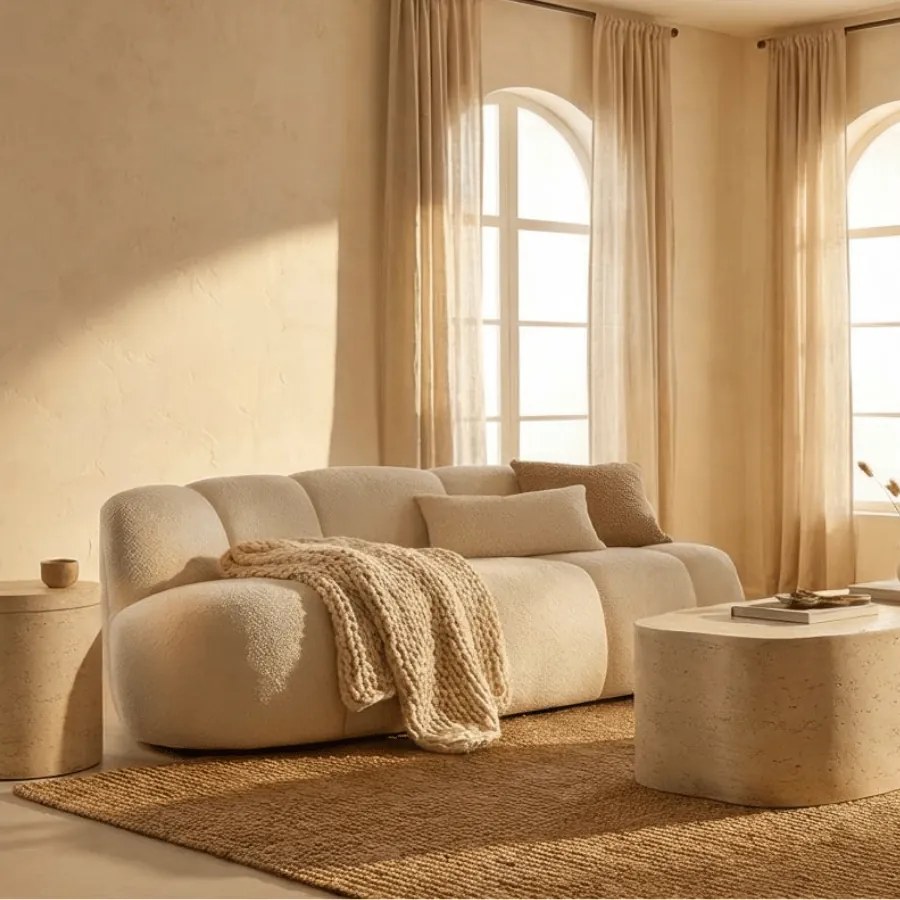 SOFÁ DE 2 LUGARES BALL 145X80X69 CM BRANCO