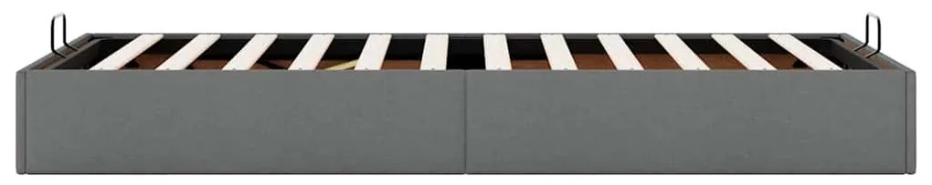 Estrutura de cama otomana sem colchão 90x190 cm cinzento escuro