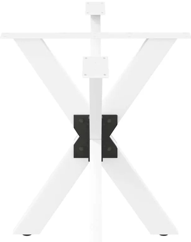 Pé de mesa de jantar em formato de aranha, branco, 120x68x(72-73) cm,