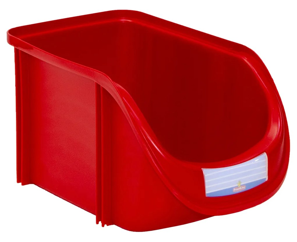 Caixa Organizadora Empilhável Polipropileno Vermelho 26X16X14cm