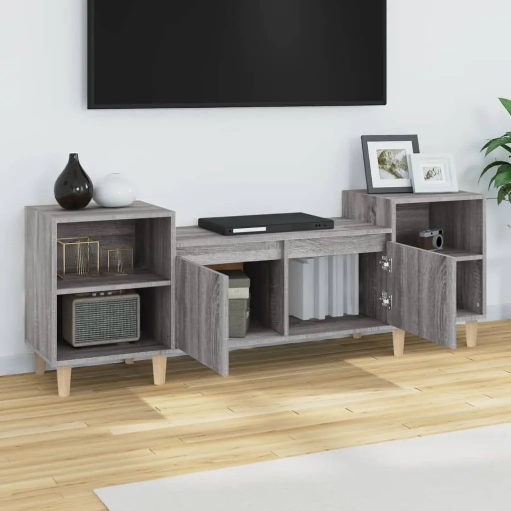 Móvel de TV 160x35x55 cm derivados de madeira cinzento sonoma