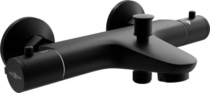 Mexen Nox torneira termostática para banheira, preta - 77350-70