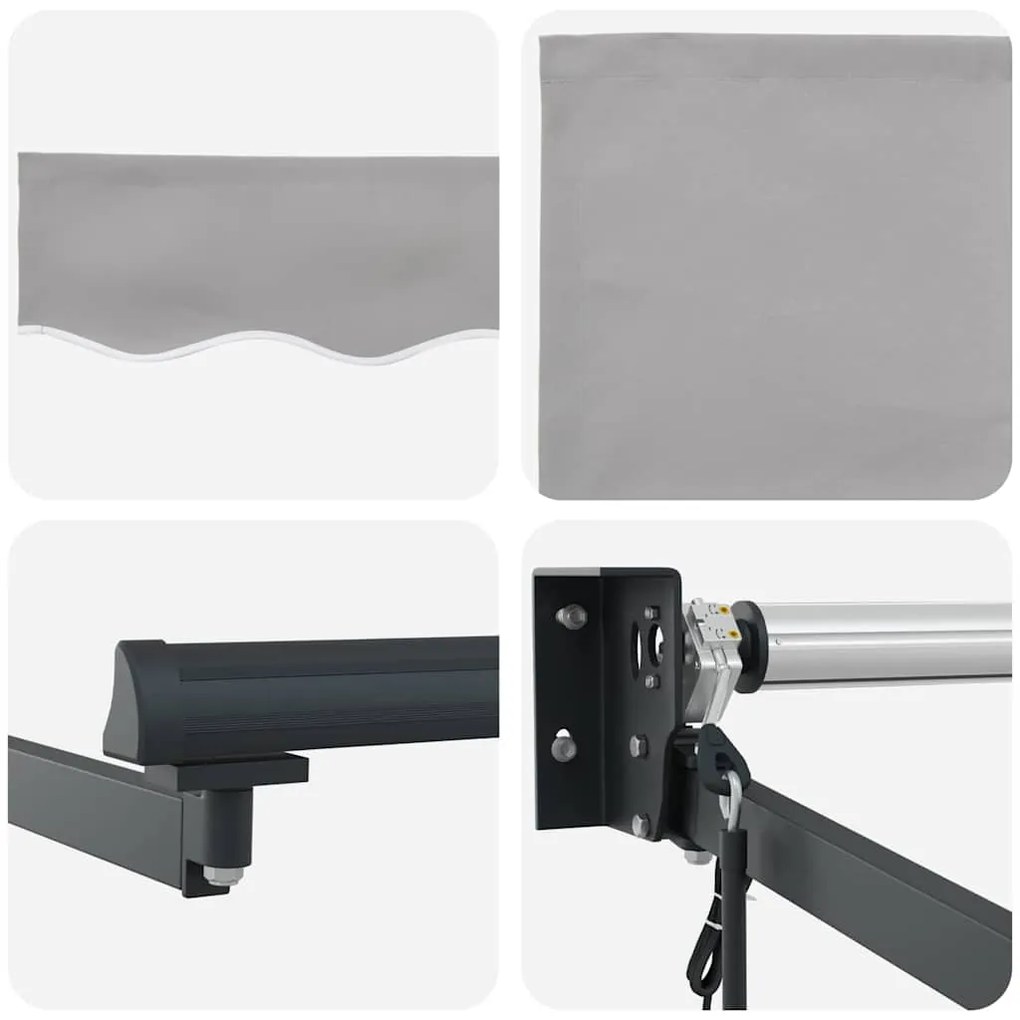 Toldo Retrátil Automático Cinza Claro 300x250 cm