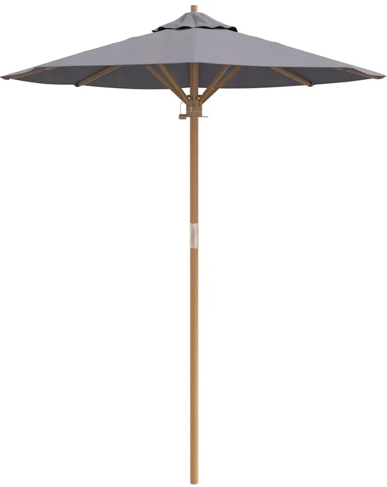 Parasol de Jardim Cinza Escuro 180x230 cm Bambu